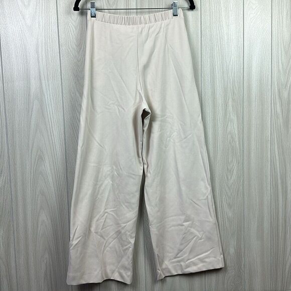 MaxMara Leisure Womens Pants Small Jersey Trouser Beige Albano Cream Wide Leg - Picture 7 of 7